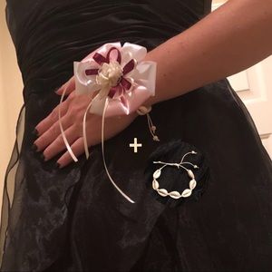 Ribbon Wrist Cordage with Hawaii Shell Bracelet